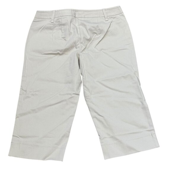 Ann Taylor Loft Marisa Cropped Pants Size 4 Beige Cotton Blend New Neutral - Picture 7 of 7